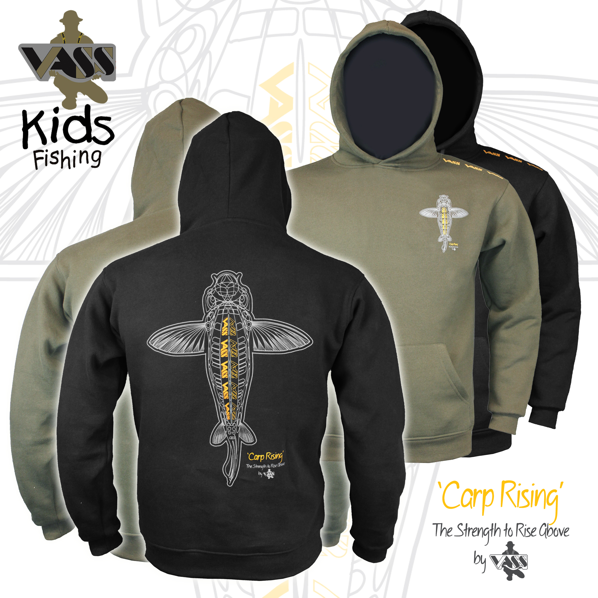 Vass Kids/Juniors Carp Rising Fishing Hoody